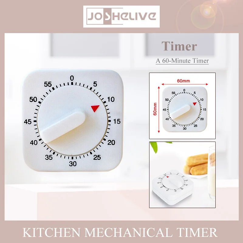 

Mini Innovative Portable Kitchen Timers 1Hr/60Min Kitchen Timer Count Up Down Egg Cooking Mechanical Cooking Timer