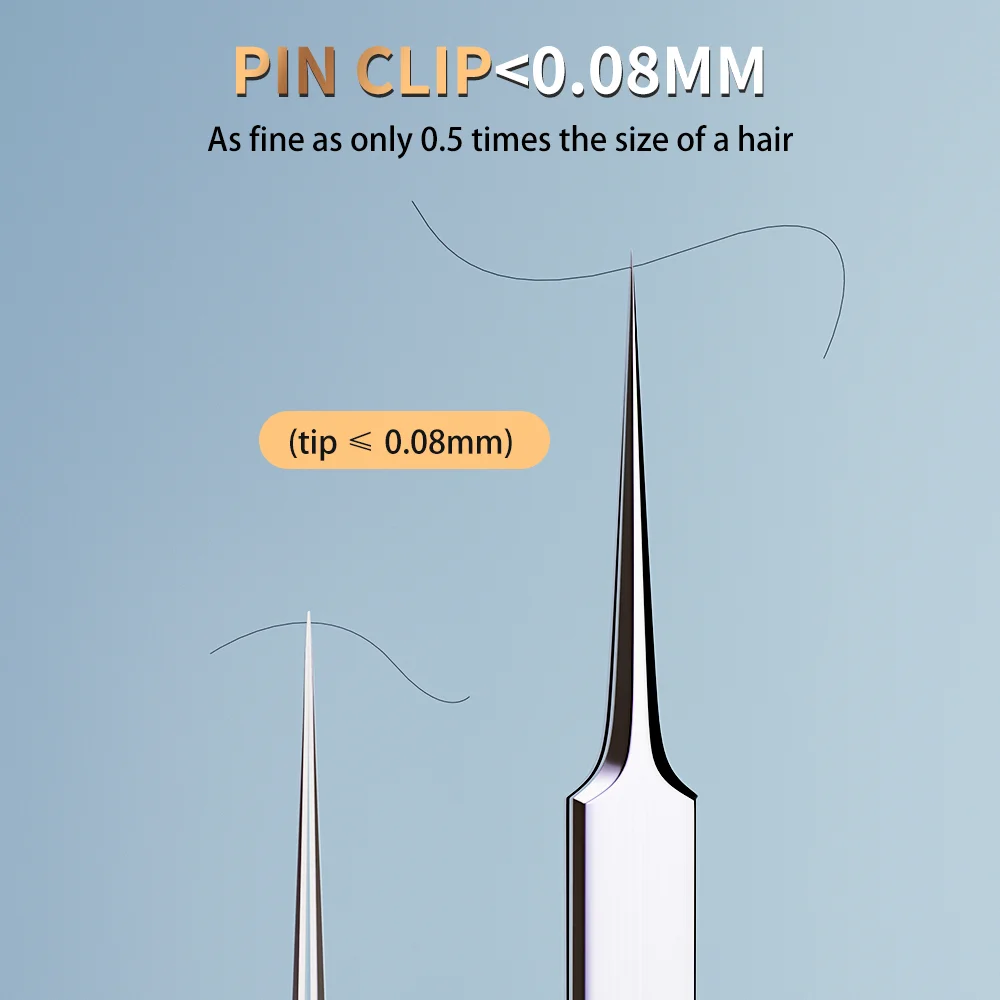 Pimples Blackhead Tweezers Blackhead Clip Tweezers 1pc Ultra-fine Tweezers Stainless steel Precision Clip For Cell Pimples Blackhead Closing Artifact Acne Needle Tool LUXIANZI