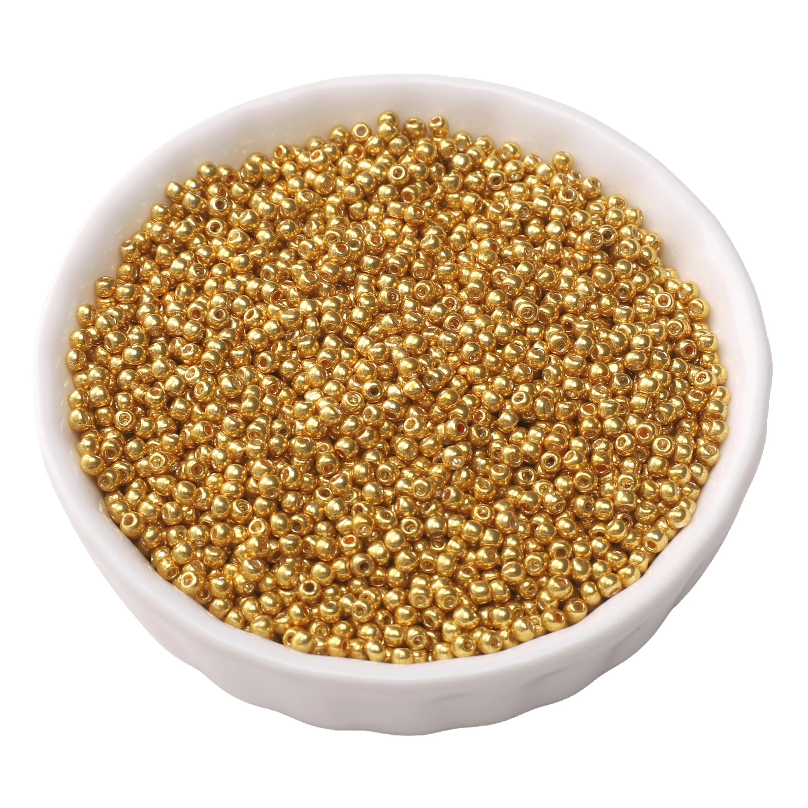 Gold/Silver Glass Seed Beads