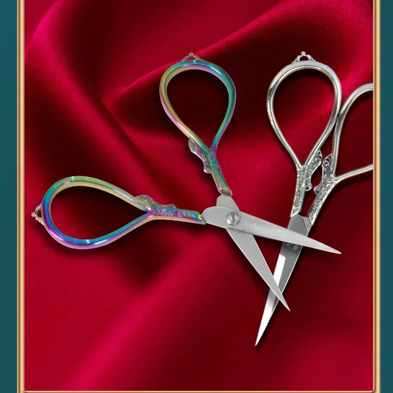 Sewing Scissors Retro Cross Stitch Antique Durable High Steel Tailor Craft Household for Fabric