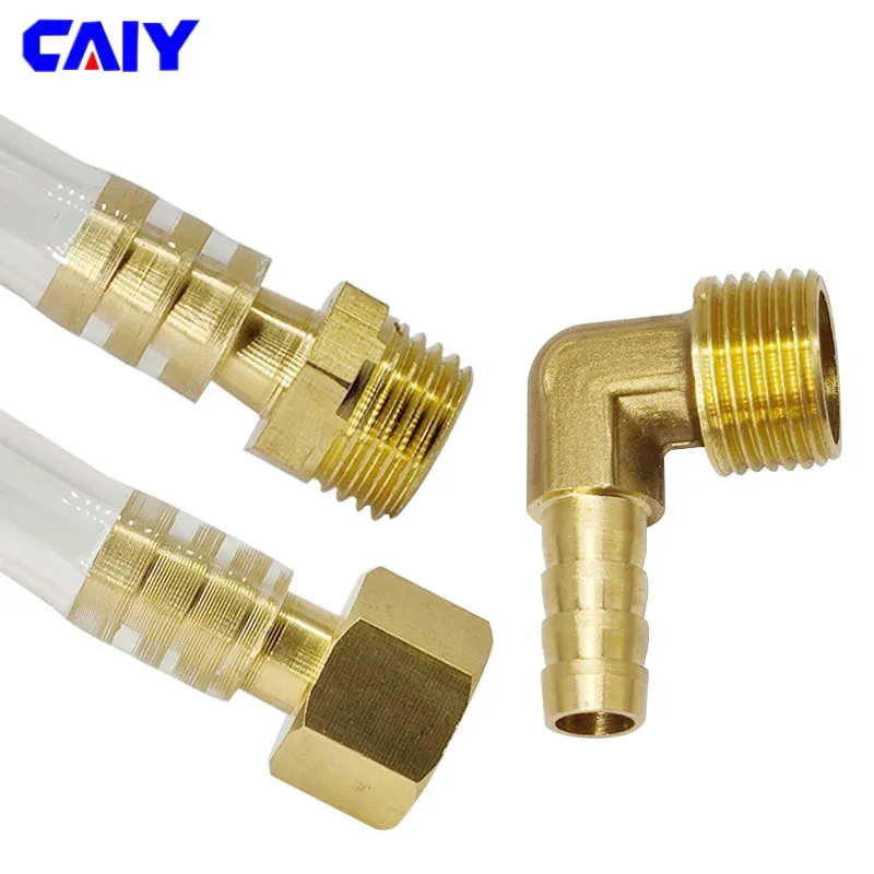 Pipe Fitting Brass Hose Connector 6 8 10 12 14mm Barb Tail 1/8&ldquo;1/4&rdquo;3/8&ldquo;1/2&rdquo; BSP Male Thread