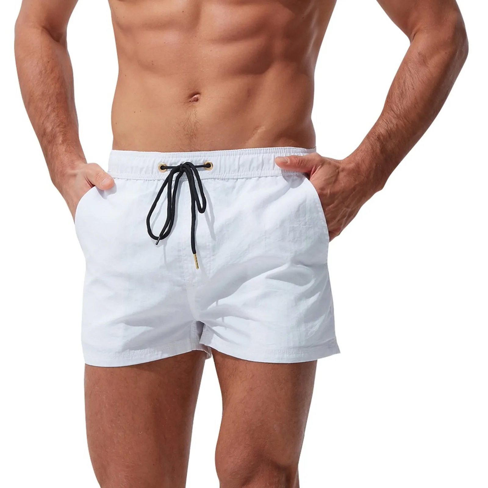 

Plus Size Men Breathable Trunks Pants Solid Swimwear Beach Shorts Slim Wear Men Swimwear плавки мужские Bañador Hombres Short