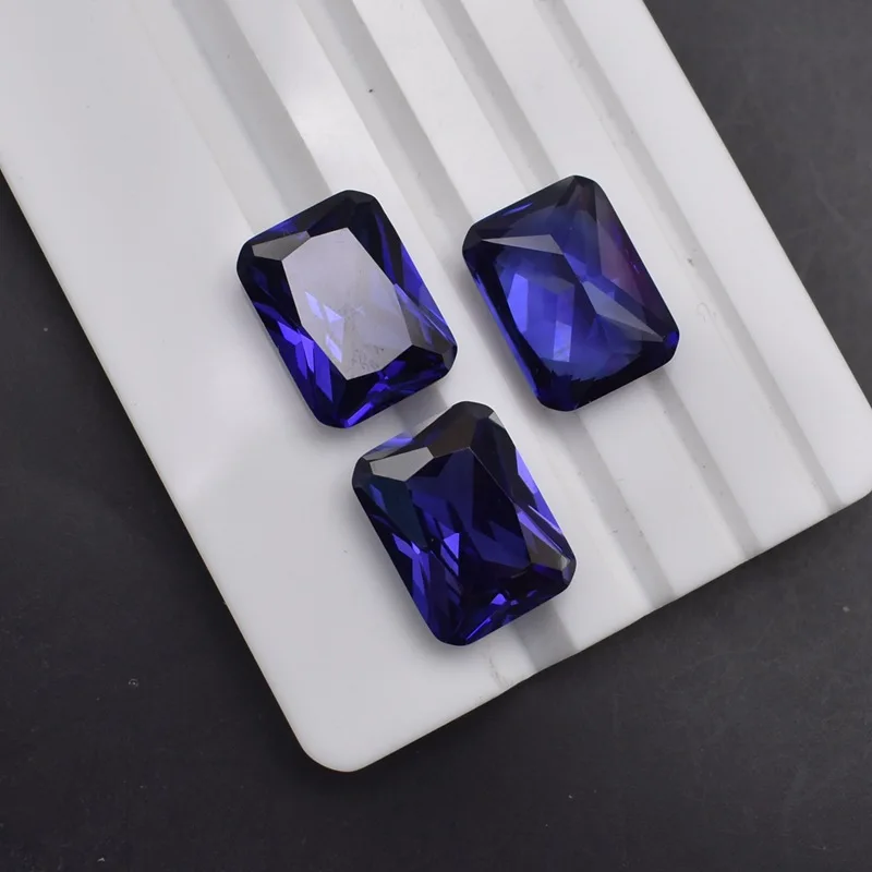 Natural Tanzanite Blue Rectangular Cut 10X14MM 10.50ct Sri-Lanka VVS Loose Gemstone