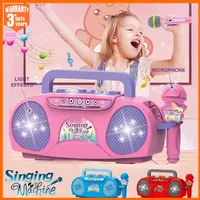 Kids Microphone Karaoke Machine Music Instrument Toys with Light Indoor Outdoor Travel Educational Toy Gift for Girl Boy Child 1