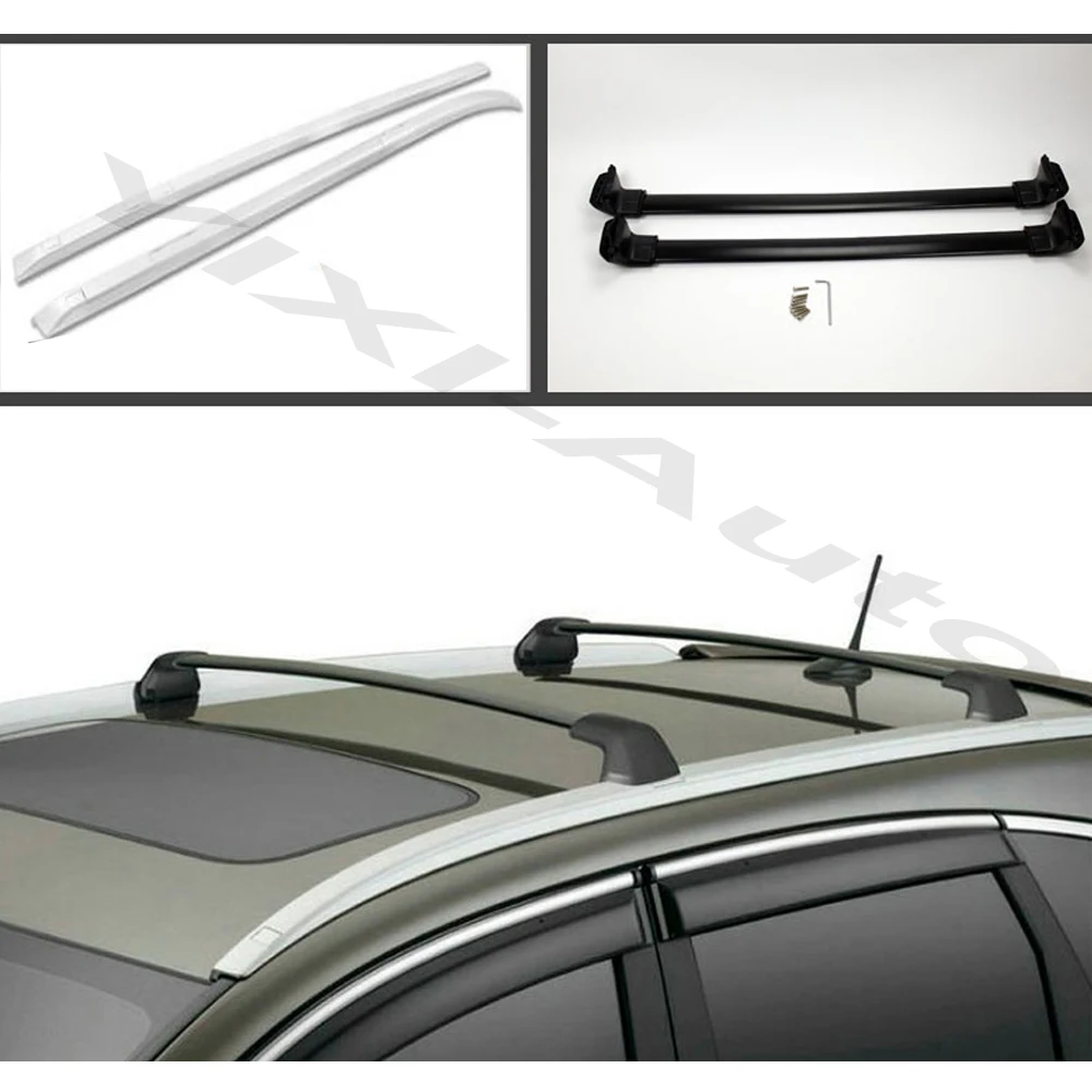 

4Pcs Fixed Crossbar Cross Side Rail Roof Rail Bar Fit for Honda CRV CR-V 2012-2016