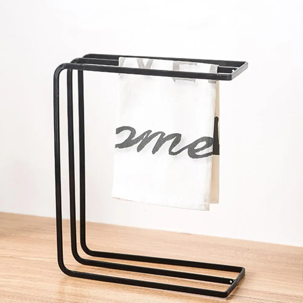 

Bathroom Towel Rack Kitchen Towel Rack Space-saving Wipe Holder Stable Support for Towel Drying Kitchen Bathroom for Supplies