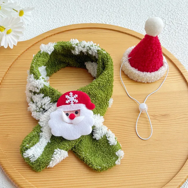 Christmas Dog Cat Pets Clothes Hat Scarf Costume Accessories Cosplay Props Navidad New Year Decor Christmas Party Pet Supplies 3