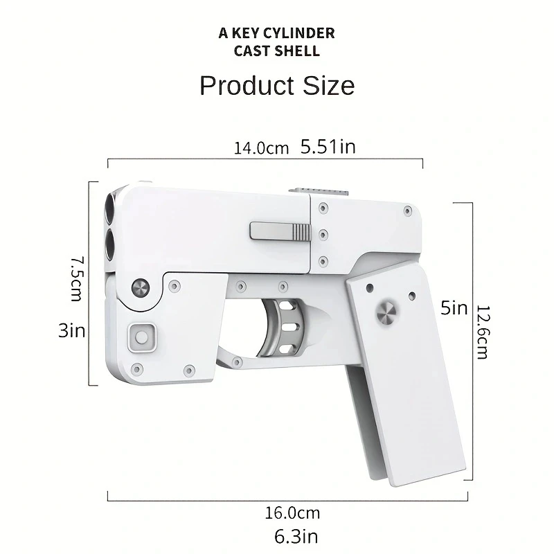 Folding Soft Bullet Toy Gun - Creative Novelty Toy