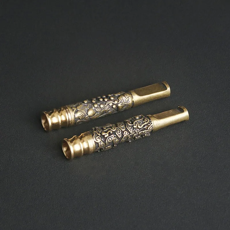 

Antique Brass Cigarette Holder Ornament Traditional Pipe Creative Tobacco Rod