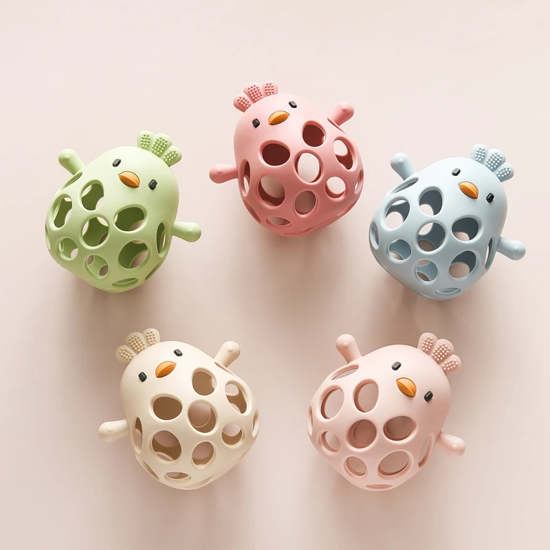 1Pc Baby Silicone Teether Toys Infant BPA Free Silicone Soft Soothing Teething Toys Newborn Chewing Teething For Baby Gift