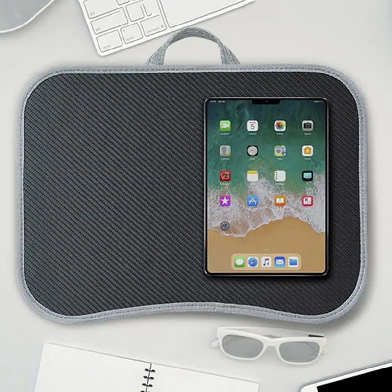 Portable Pillow Laptop Tray Small Lap Desk With Pillow Cushion Lap Desk With Cushion Phone Holder For Home School Laptop heating throw pillow portable cozy electric hand warmer hand warmer heating ergonomic pillow for abdomen neck office chair