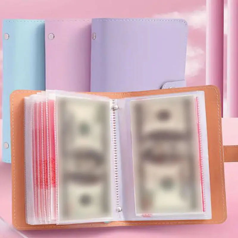 100 Umschläge, Spar-Geldbuch, Banknoten-Album, Geldhalter, Album, Bargeld, Sammelbuch, Geldspar-Organizer, Fotokartenhalter – Detail 1