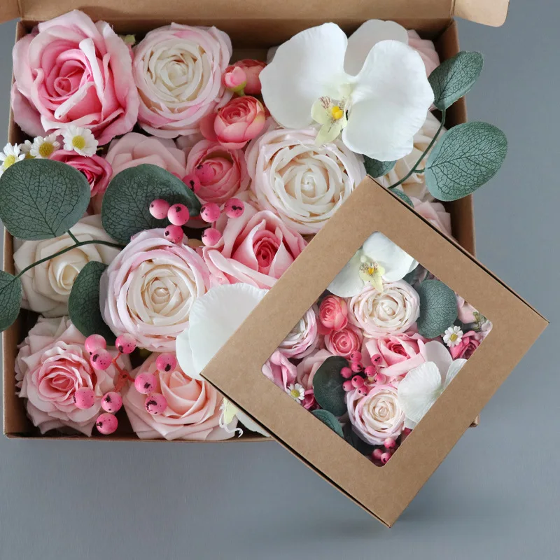 

Wedding Artificial Flowers Box Set DIY Bridal Bouquets Fake Peony Flowers Centerpieces Arrangements Party Baby Shower Home Decor