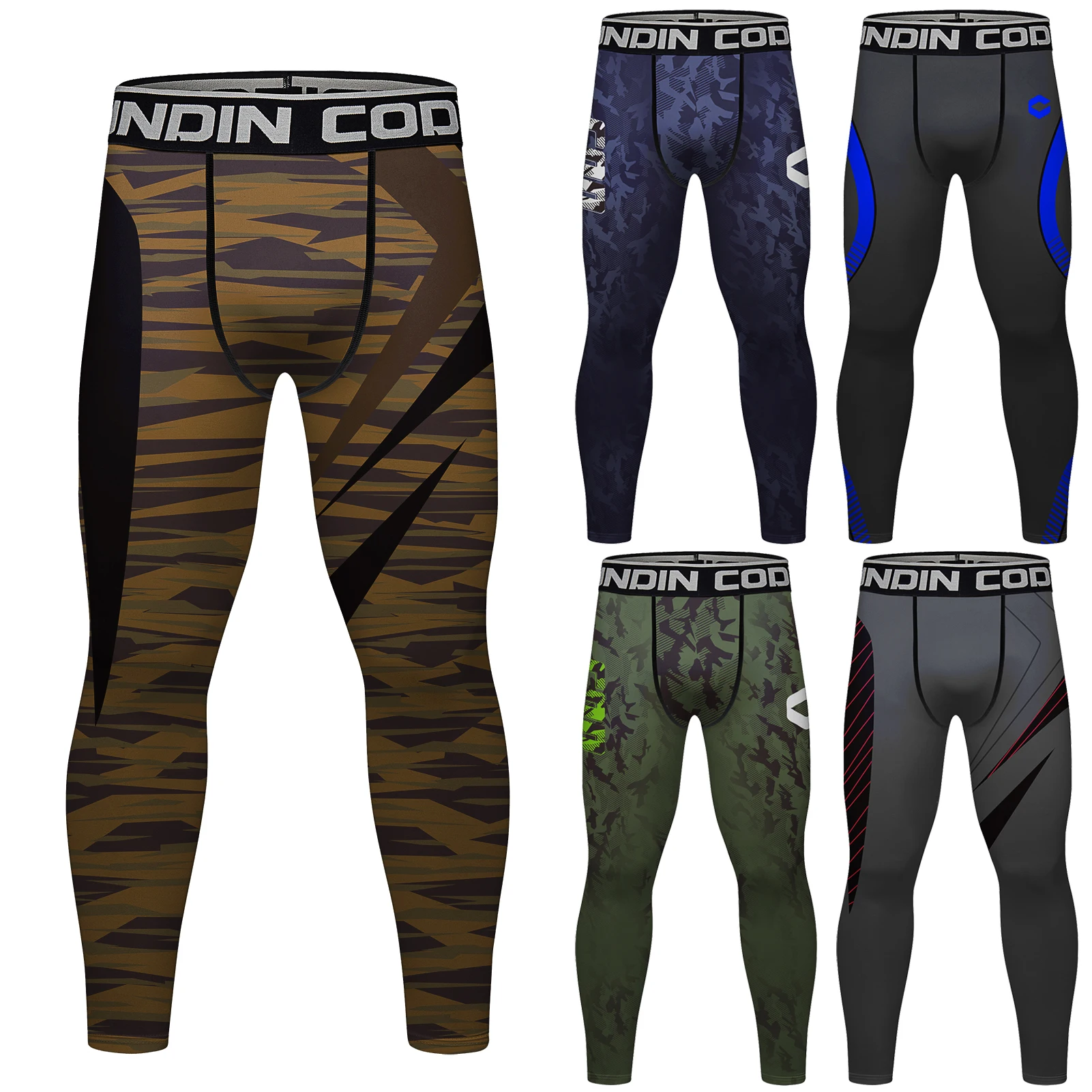 Men's Workout MMA Boxing Compression Pant Tights Bjj Rashguard Gym Fitness Leggings for Sports Running Rash Guard Pants for Men