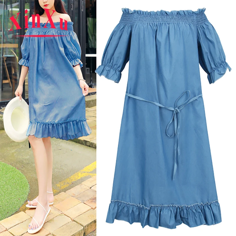 

2022 Summer Vintage Women Casual Loose Tree Fungus Sacash Collar Mid-Calf Dress Midi Dress 8526