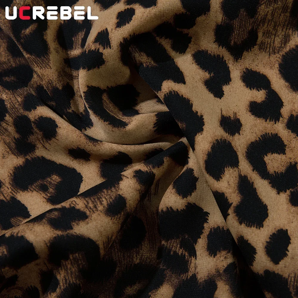 Leopard Print Short Sleeve Cotton Tee Mens Summer High Street Loose Lapel Single Breasted Half-Sleeve Tshirt Men 6