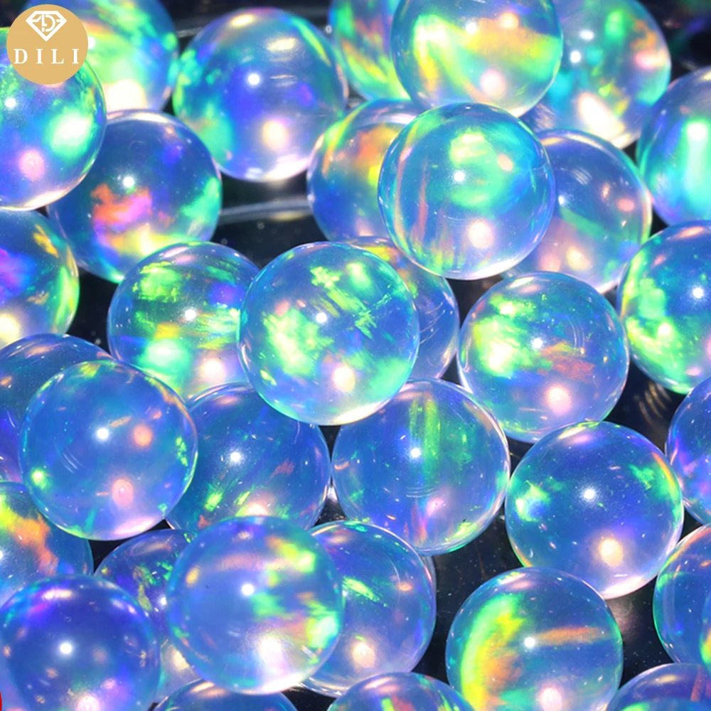5pcs--300pcs/Lot For Glass Art 3mm Ball Shape Heat Resistant 900 Degree C. Lab Created Galaxy Opal Bead Without Hole