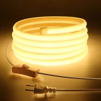 Bande lumineuse LED COB étanche pour extérieur et intérieur, diode néon, rétroéclairage de pièce, jardin, cuisine, TV, lampe de pièce veveveveved, 220V 1
