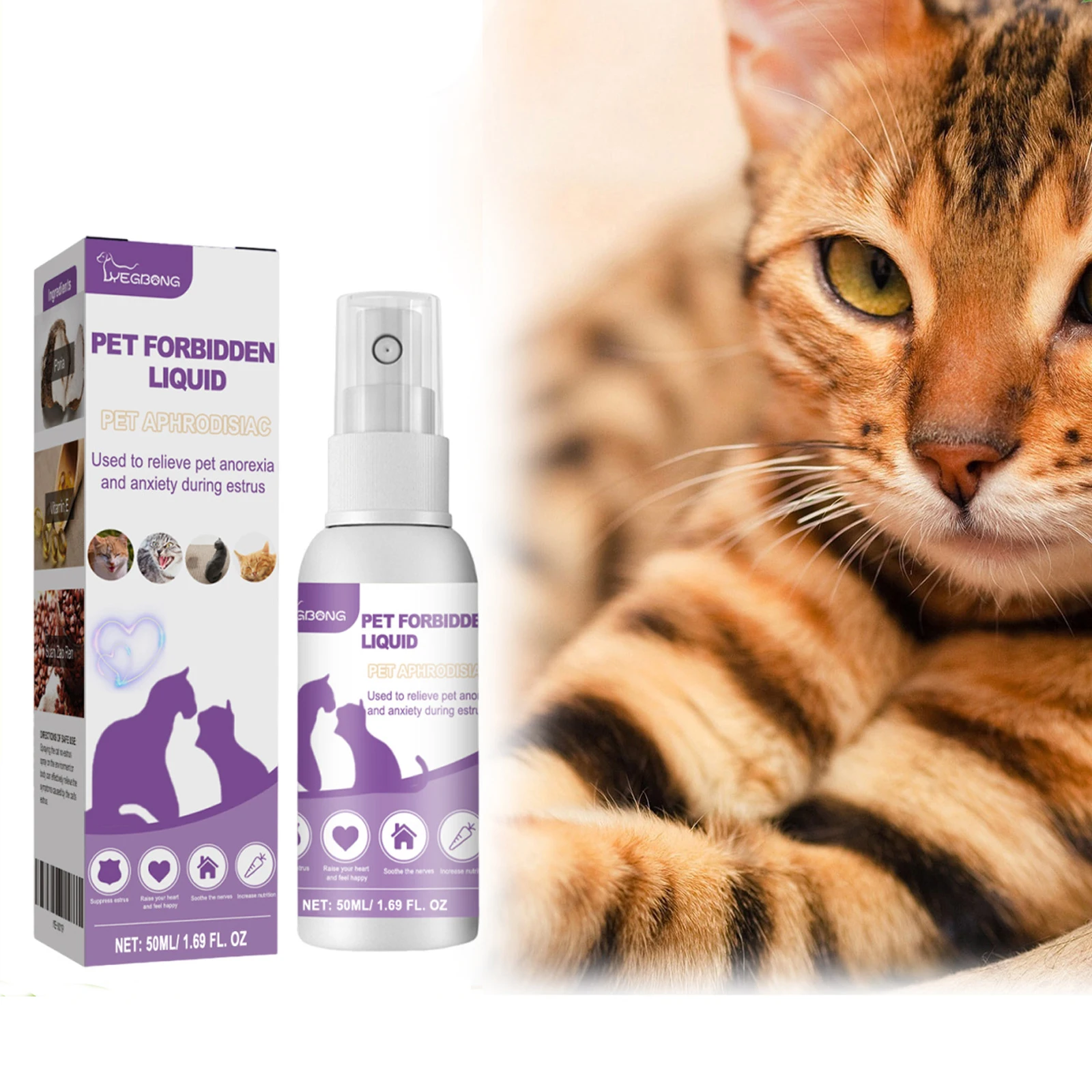 Haustier beruhigendes Spray Pheromon Stimmung beruhigender Diffusor Verbessern Estrus-Ragitation Angstlinderung Verhindern heulende Gesundheitspflege für Katzen und Hunde