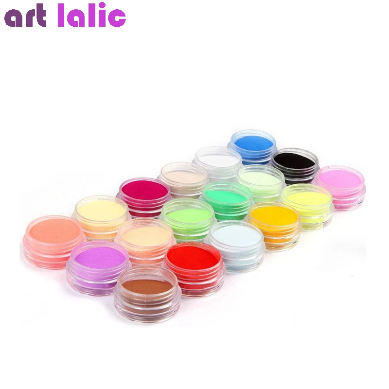 Acrylic Powder Nail Decoration Sparkle Dust UV Dust Carving Sculpture Pigment 18 Colors