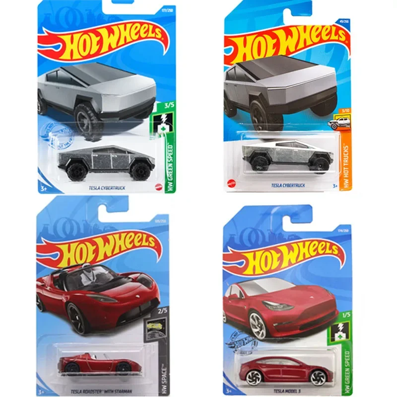 2023 Hot Wheels 1:64 Tesla Cybertruck Model 3 Model S Y Roadster Collection of die-cast alloy car model ornaments 2