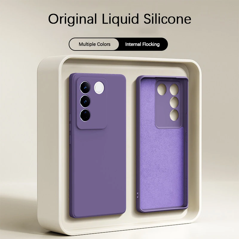 Liquid Silicone Soft Back Phone Case with Lens Protection - Fashionable and Simple Design