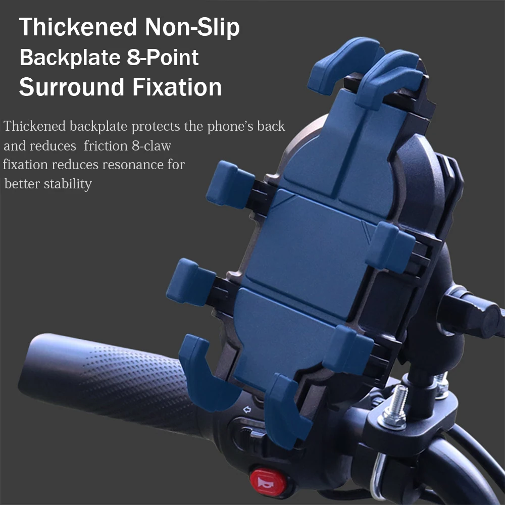 Motorcycle Mobile Phone Holder Shockproof Adjustable Handlebar Mirror Mount GPS Bracket For Motorbike Scooter ATV