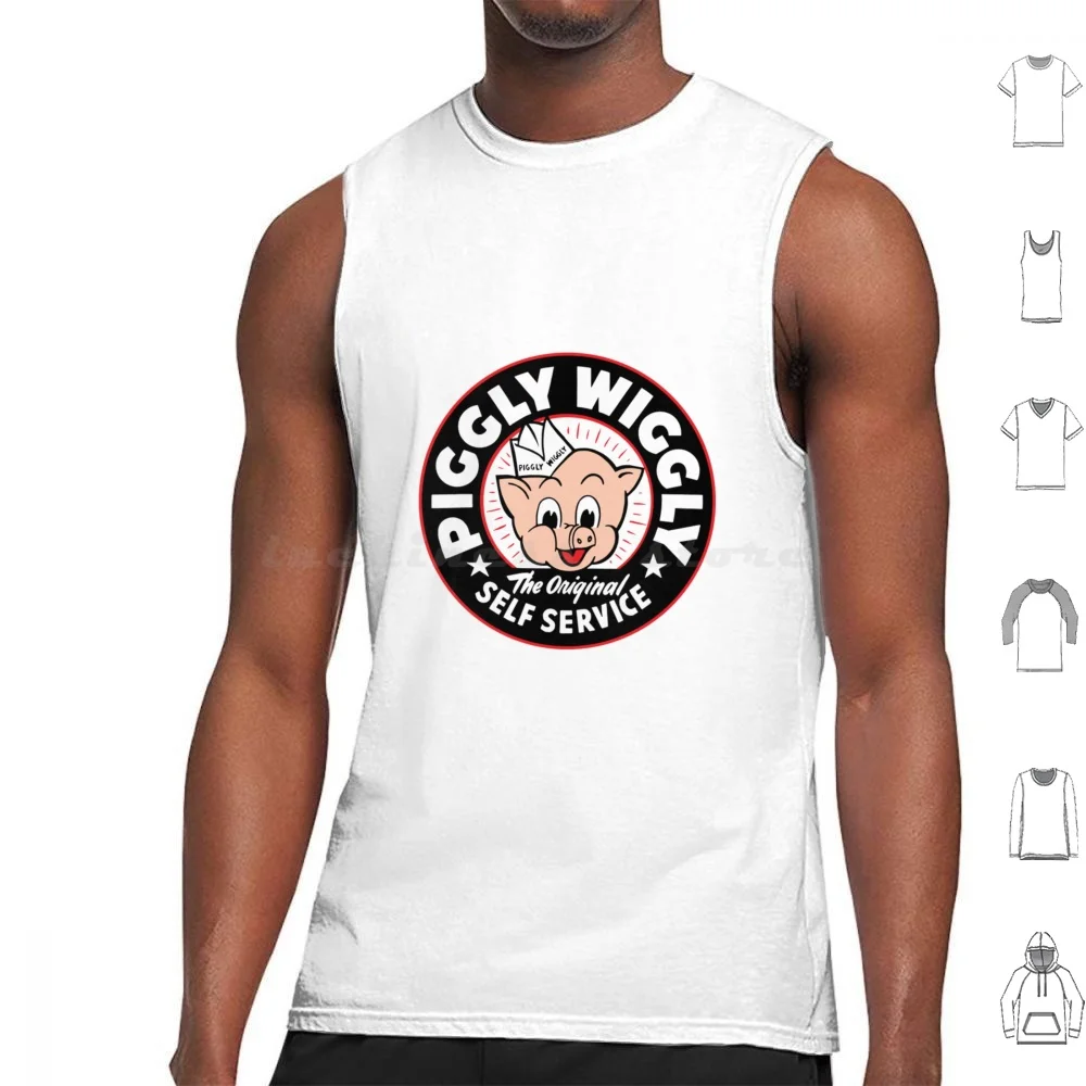 

Футболка Piggly Wiggly, майка Wiggly без рукавов, суперглупая футболка Wiggly