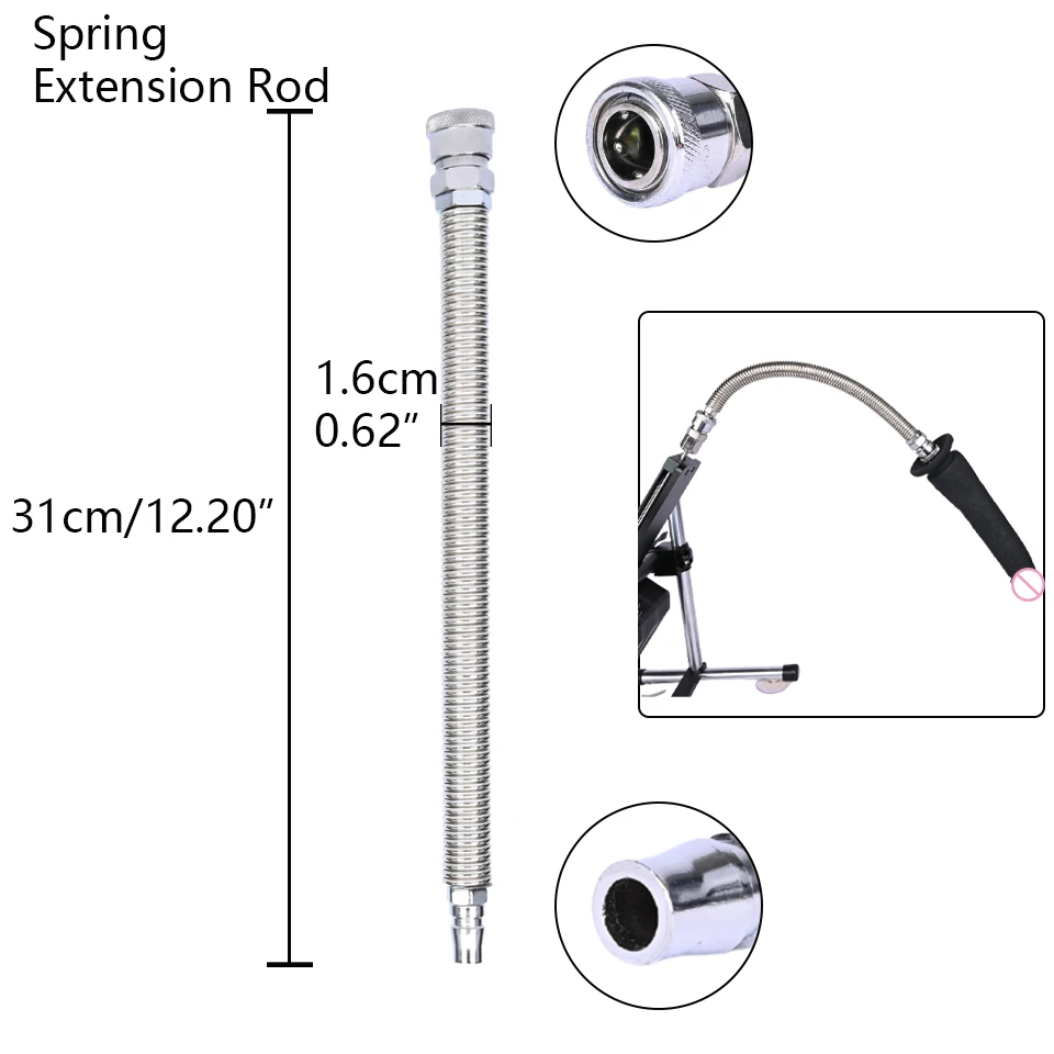 ROUGH BEAST Extension Rod for Vac-U-Lock Sex Machine Spring Extension Pole Quick Plug Accessories Sex Toy Masturbation Machine Sex Toys