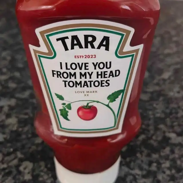 Personalised Tomato Ketchup Sauce Label Vinyl Sticker Funny Novelty Gift Birthday Anniversary Kitchen Jar Name Stickers label stickers