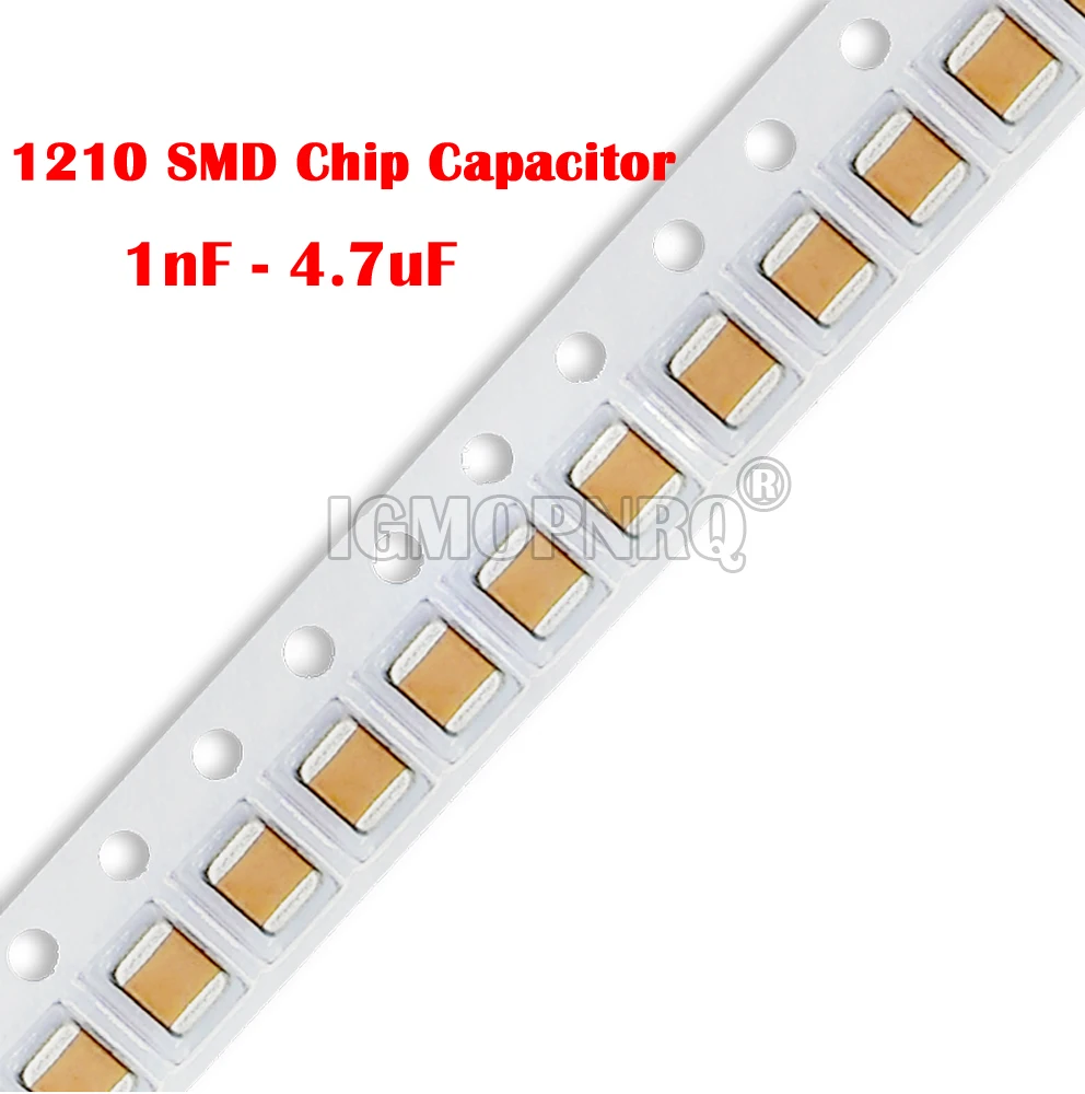 

50 шт. 1210 SMD чип конденсатор 1 кВ 2 кв 1 нФ ~ 4,7 мкФ Ф 0,1 НФ 2,2 НФ 4,7 НФ 100 мкФ 1 мкФ 10 мкФ 22 мкФ 47 мкФ Ф 10 в 16 в 25 в 50 в