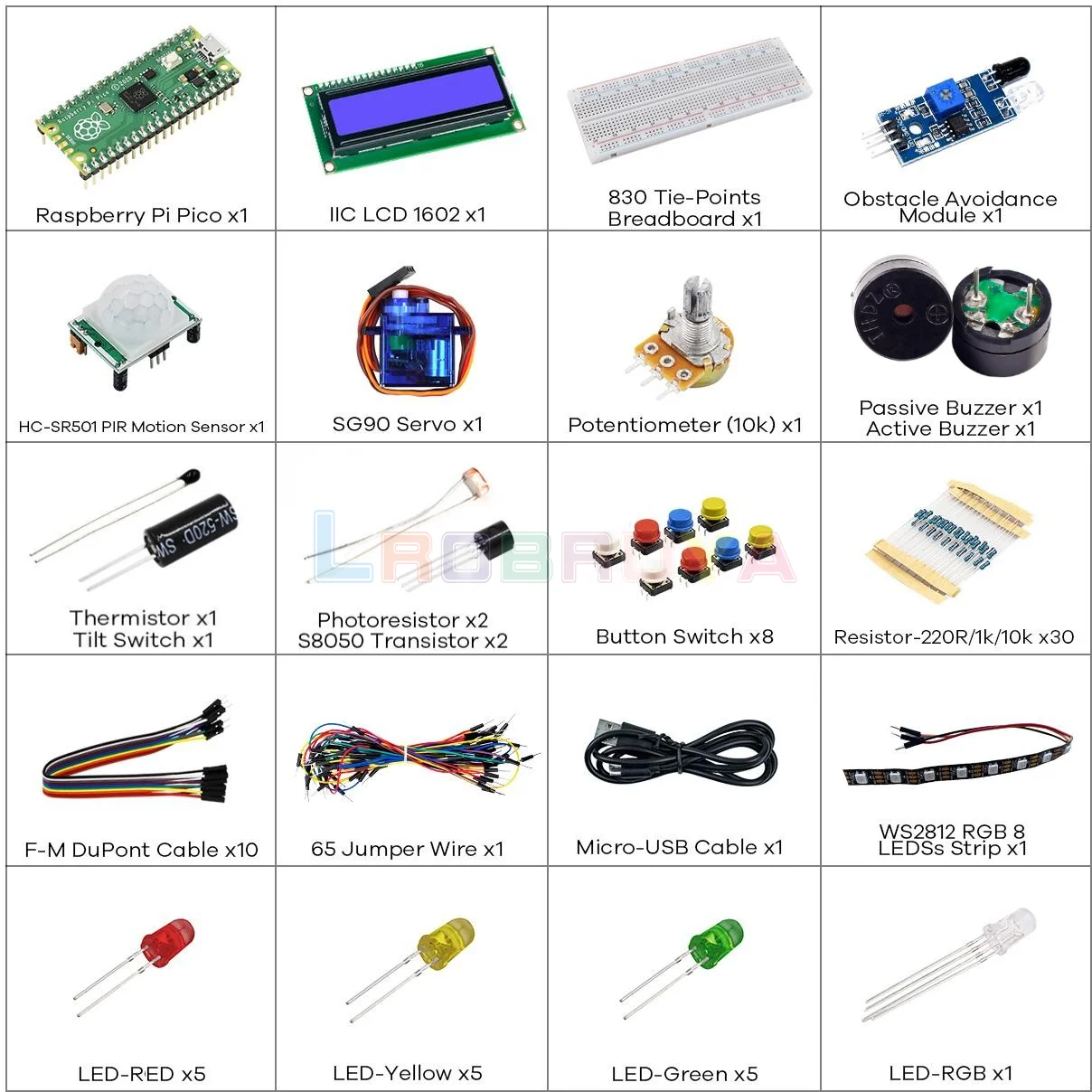 

Raspberry Pi Pico Starter Kit поддержка 3 популярных языков программирования