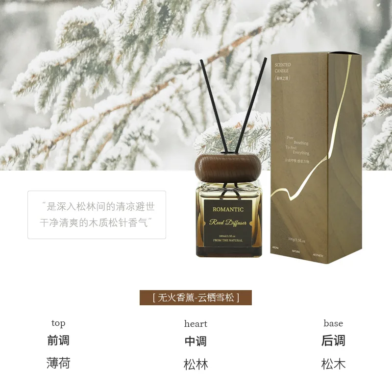 100ml Premium Coffee NoFire Free Aromatherapy Gift Box Indoor Deodorant Fragrance Essential Oil Household Toilet Lasting Perfume