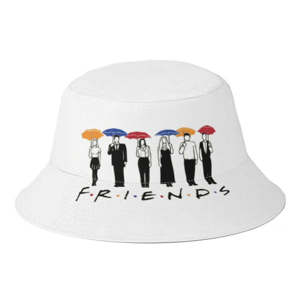

Панама с надписью Friends TV для мальчиков и девочек, мультяшный головной убор в уличном стиле, шляпа рыбака для путешествий, осень