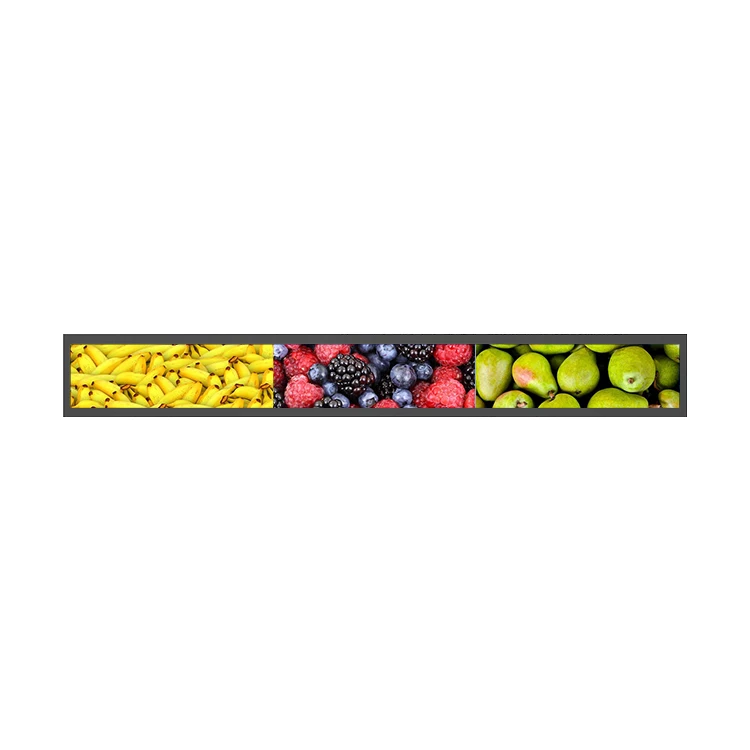 

46.6 inch android wifi control advert updating Supermarket Shelf Stretched Bar Ultra Wide Advertising Screen