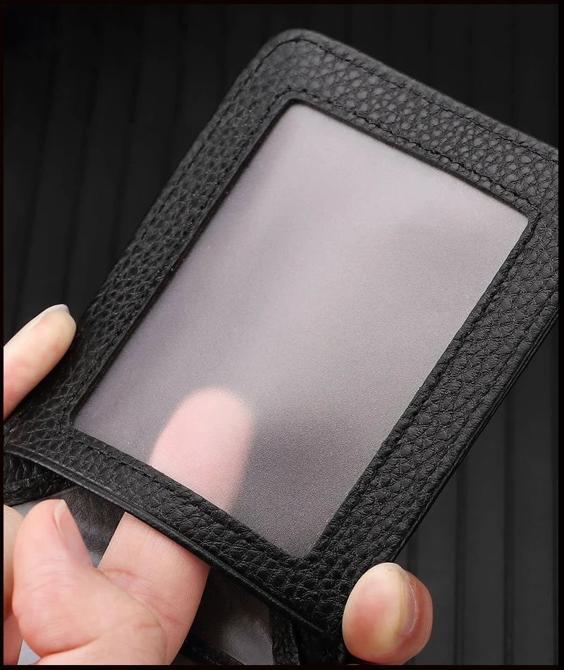 Genuine Leather Driver's License ID Card Holder Wallet Male and Female Credit Card Bag Large Capacity Case ID Bag