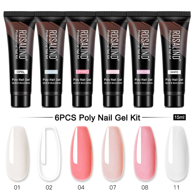 Poly Nail Gel Set For Nails Extension 15ml Gel Polish Semi Permanent Vernish Base Top Coat Gel Varnish Gel Nail Polish