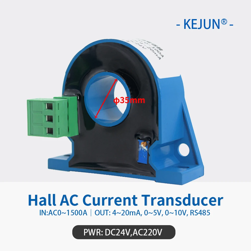 

Hall Effect Current Sensor 600A Closed Loop Split Core AC Current Transmitter 4-20mA AC CT Hall Current Transducer