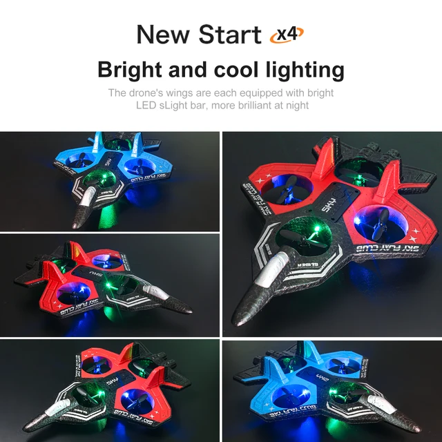 2025 New YP3 Foam Aircraft Remote Control Four Axle Fighter Wrestle Resistant Aerial Stunt Children Model Airplane Gift 5