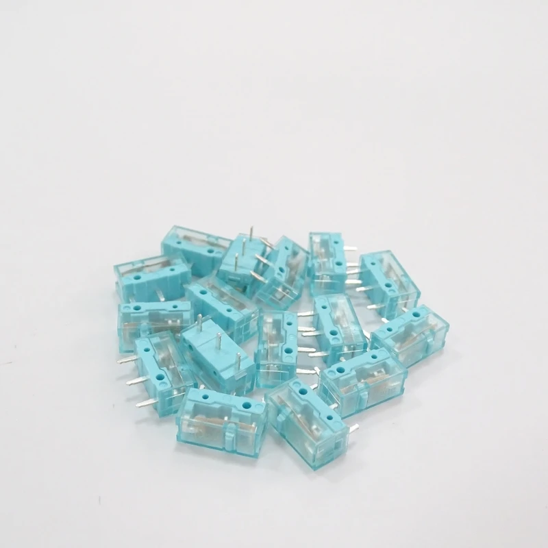 오리지널 Kailh Blue GM 8.0 마우스 마이크로 스위치, 마이크로 단추 골드 접촉기, 90 만 클릭 수명, 3 핀 블루 도트