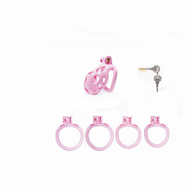 Pink Chastity Cage Male Device Kit Sex Toys for Men Couples Cock Lock Penis Ring Bdsm Bondage Adult Games Sex Shop 18+ penis chastity cage chastity lock sex toy chastity cage accessory
