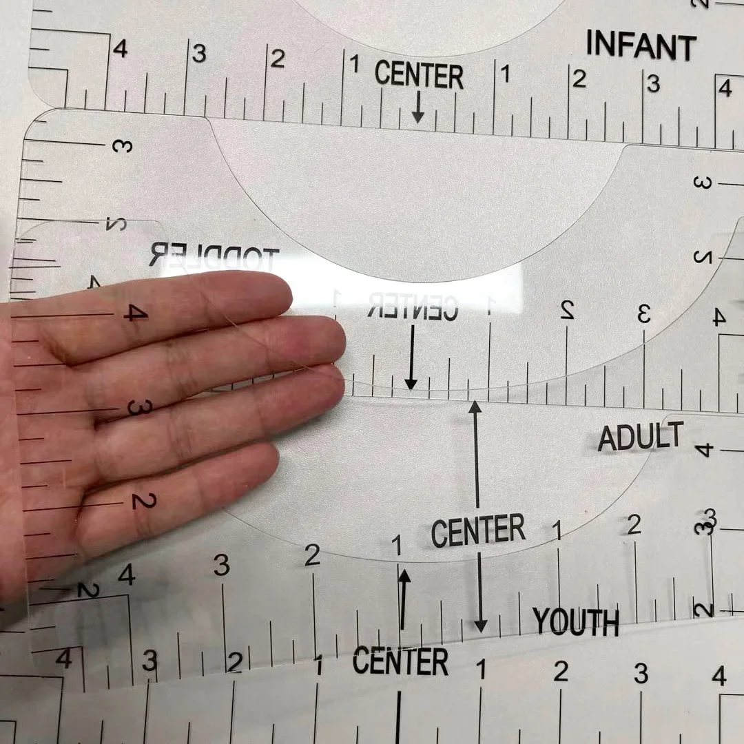 8pcs T-Shirt Alignment Ruler Guide Tool to Center Designs for Vinyl  Placement Sublimation Heat Press for Adult Youth - AliExpress
