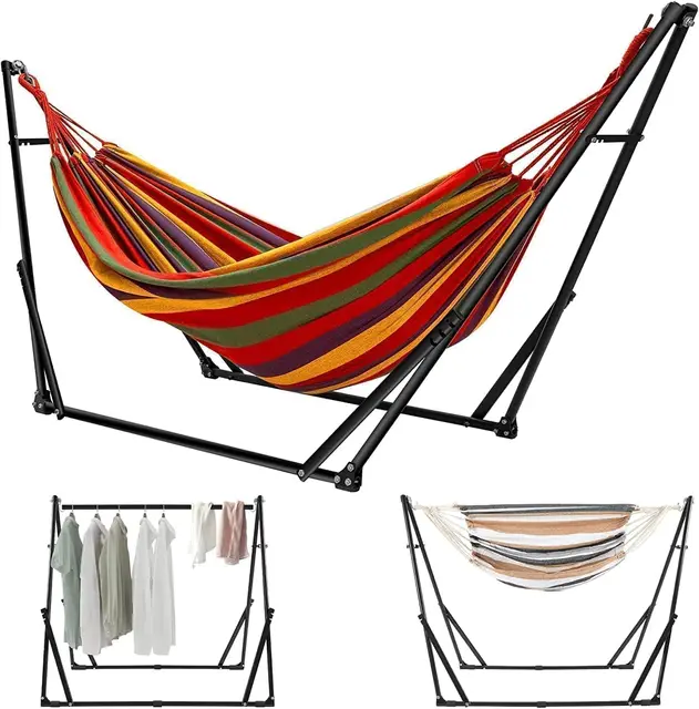 Adjustable Portable Cotton Camping Hammock 1