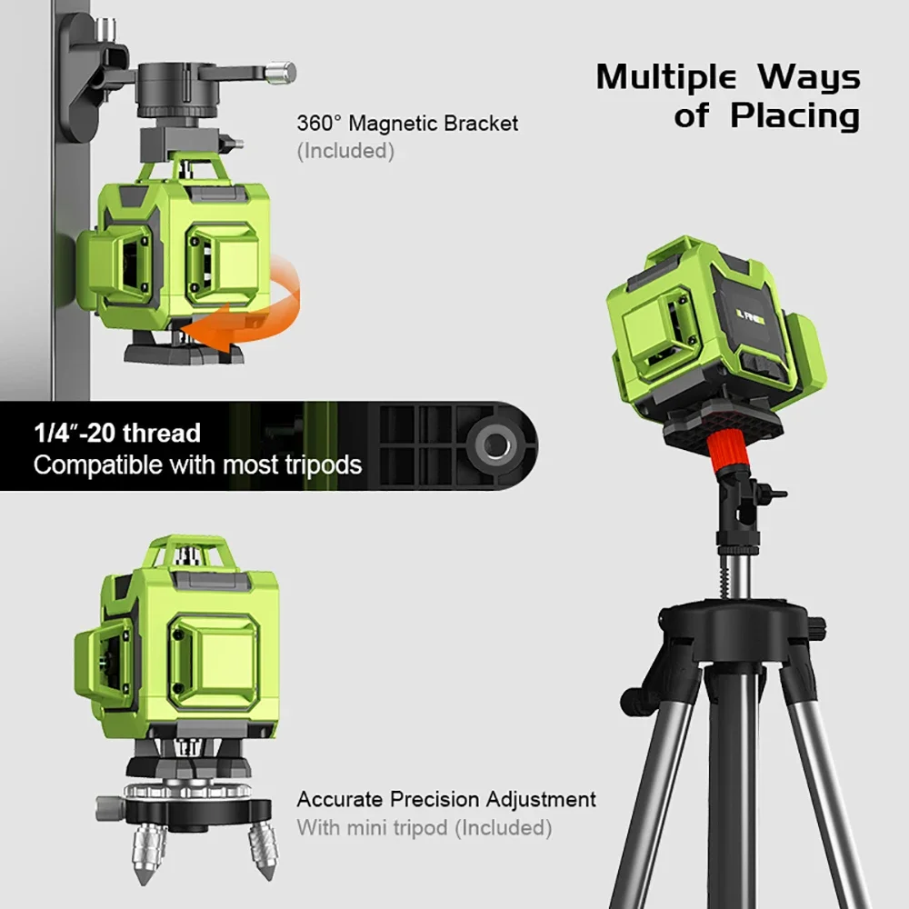 Description Picture 6 of itemLfine 4D 16 Lines Laser Levels with Tripod and Suitcase Horizontal And Vertical 360°Self-leveling Professional Laser Level Tool