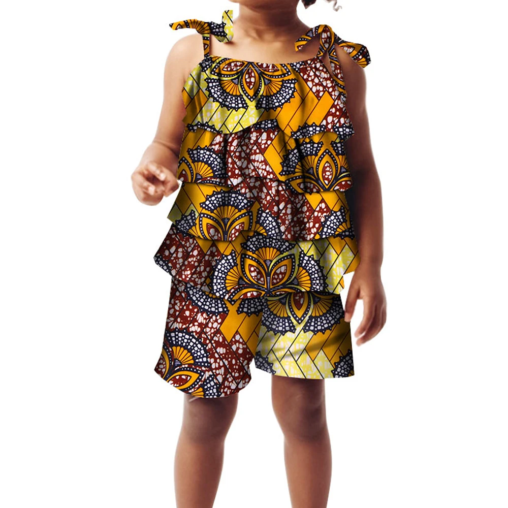 

Ready To Shipping Lowest Price Africa Children Clothes Dashiki European Cute Girls Sweet African Traditional Clothing Wyt24