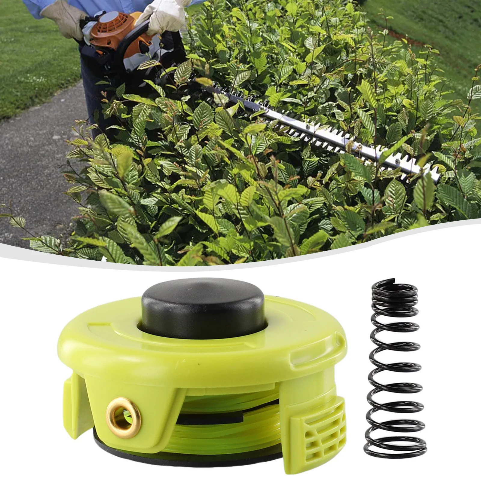Trimmer Spool Line Kit For Ryobi RAC118 1.2 Mm Spool RLT3525S Trimmer Lawn Mower Replacement Spool Line And Cover Spring Set