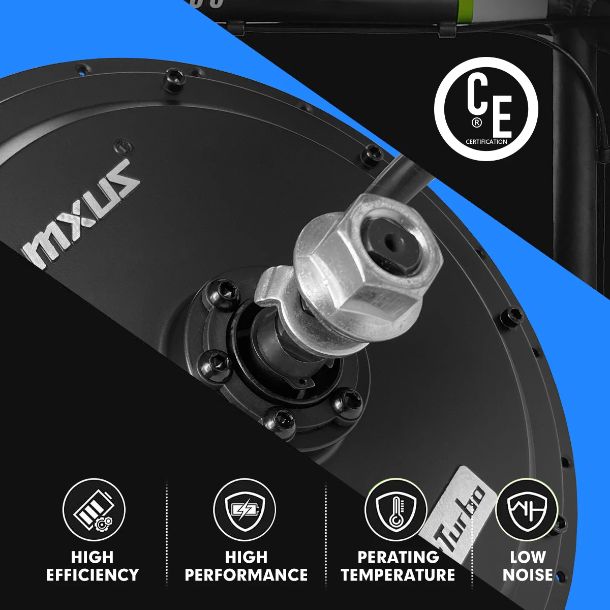 MXUS Brand Electric Bike Motor 72V 3000W DDR-3K Rear Rotate Brushless Gearless Wheel Hub Motor for Ebike Conversion Kit Parts