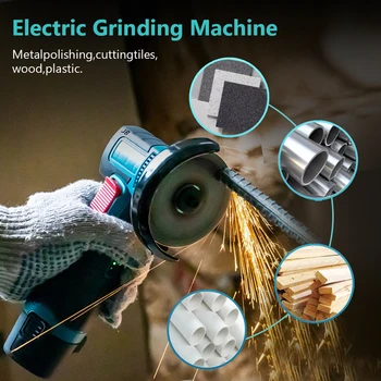 12V 3 Inch Mini Angle Grinder 19500rpm Household Cutting Machine Polishing Machine Micro Angle Grinder Cordless Power Tool 11