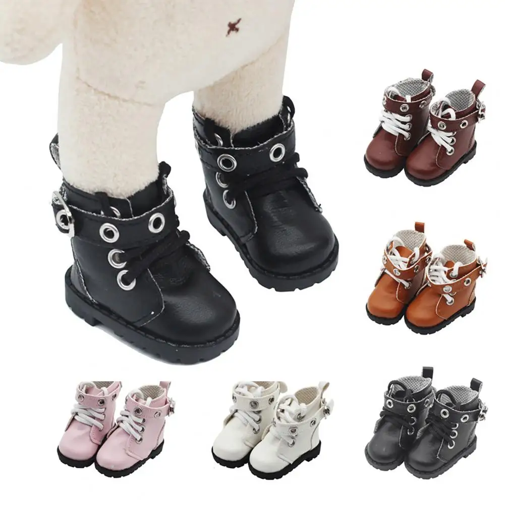 

Stunning Shoes Accessories High Simulation Fashion Faux Leather Doll Boots Lovely Doll Boots Decoration Supplies
