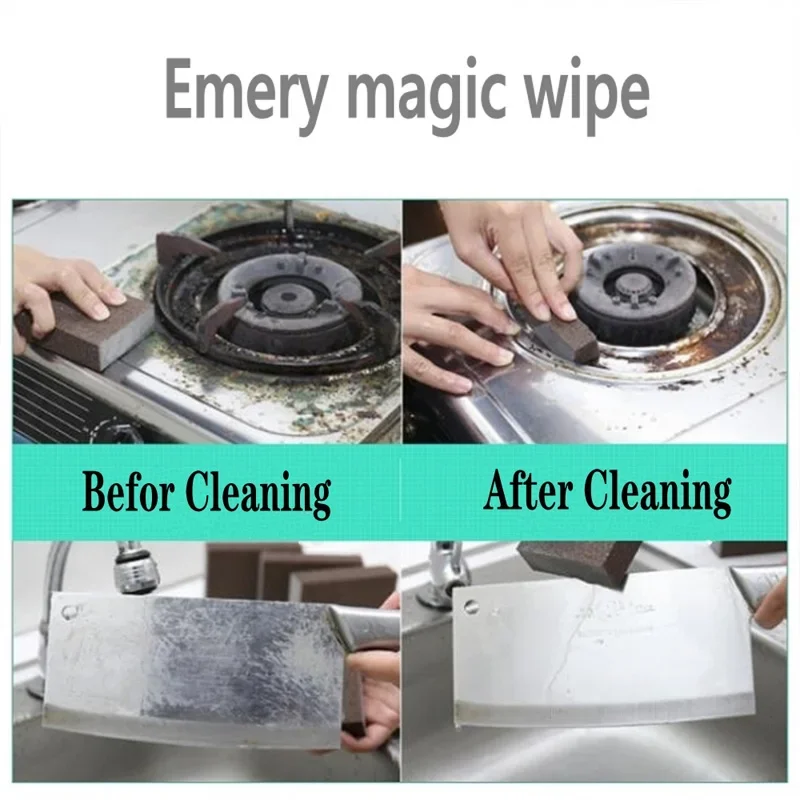 Wonder Magic Sponge Eraser Carborundum Removing Rust Cleaning Brush Cooktop Pot Descaling Scrub Dady Kitchen Reusable Washable 5